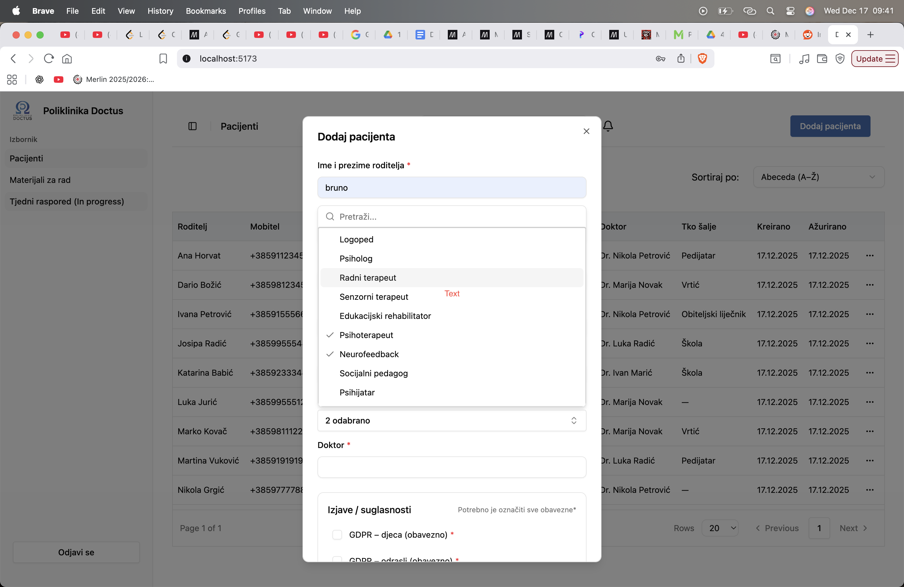Doctus ERP — Polyclinic Administration System